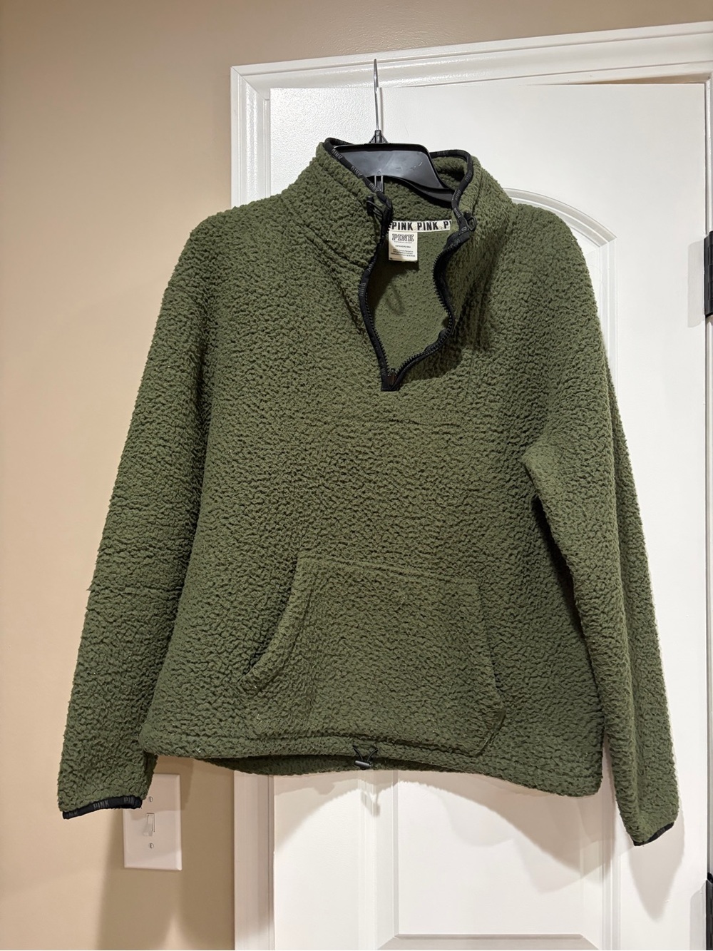 Victoria's Secret PINK Olive Green Sherpa Jacket
